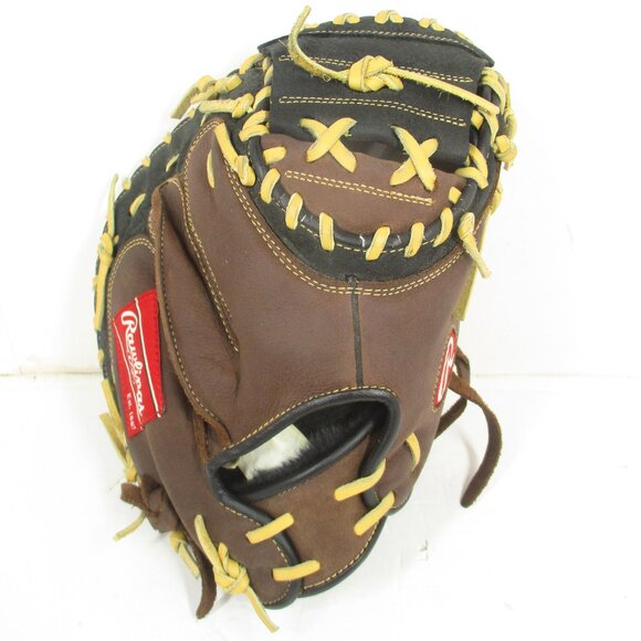 Rawlings RCM30SB Players Preferred Baseball Catchers Glove RHT Brown Leather - Picture 9 of 10